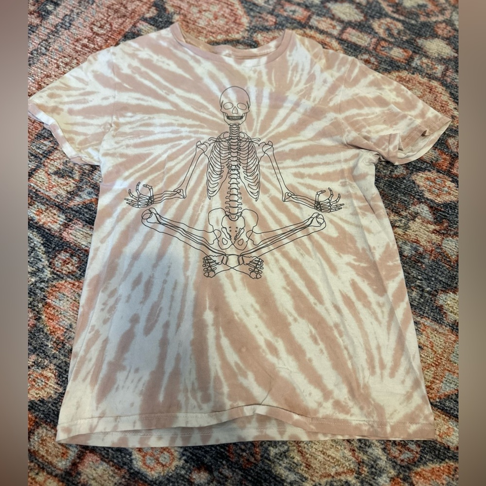 skeleton tide die t-shirt size small